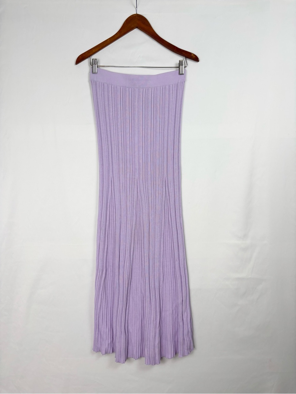 Staud Ribbed Maxi Skirt Lavender